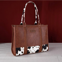 Wrangler Cow Print Tote - Brown