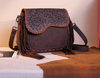 Montana West Tooled Saddle Fringe Crossbody - Coffee