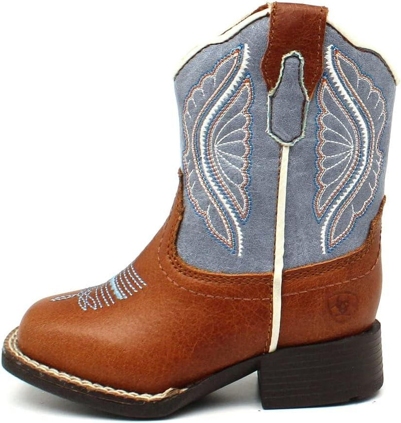 ARIAT Lil' Stompers Toddler Boots, Blue Tan